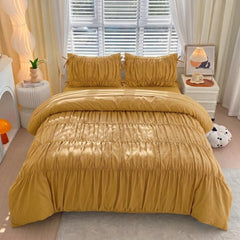 Serenity pinch Pleated Luxury Duvet Set