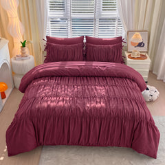 Serenity pinch Pleated Luxury Duvet Set