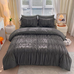 Serenity pinch Pleated Luxury Duvet Set