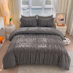Serenity pinch Pleated Luxury Duvet Set
