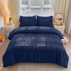 Serenity pinch Pleated Luxury Duvet Set