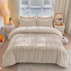 Serenity pinch Pleated Luxury Duvet Set