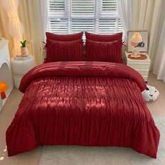 Serenity pinch Pleated Luxury Duvet Set