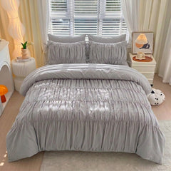 Serenity pinch Pleated Luxury Duvet Set
