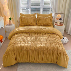 Serenity pinch Pleated Luxury Duvet Set