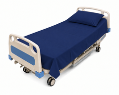 Plain Cotton Hospital Flat sheets Navy Blue