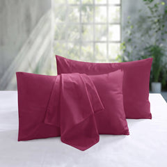 Plain Dyed Pillow Cover - Burgundy