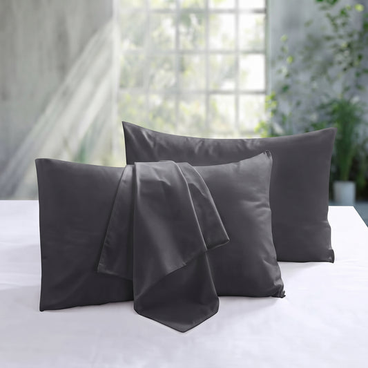 Plain Dyed Pillow Cover - Charcoal Grey