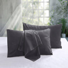 Plain Dyed Pillow Cover - Charcoal Grey
