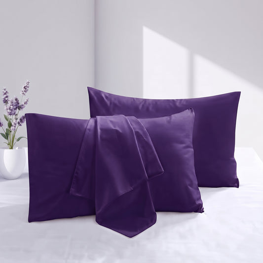 Plain Dyed Pillow Cover - Dark Purple