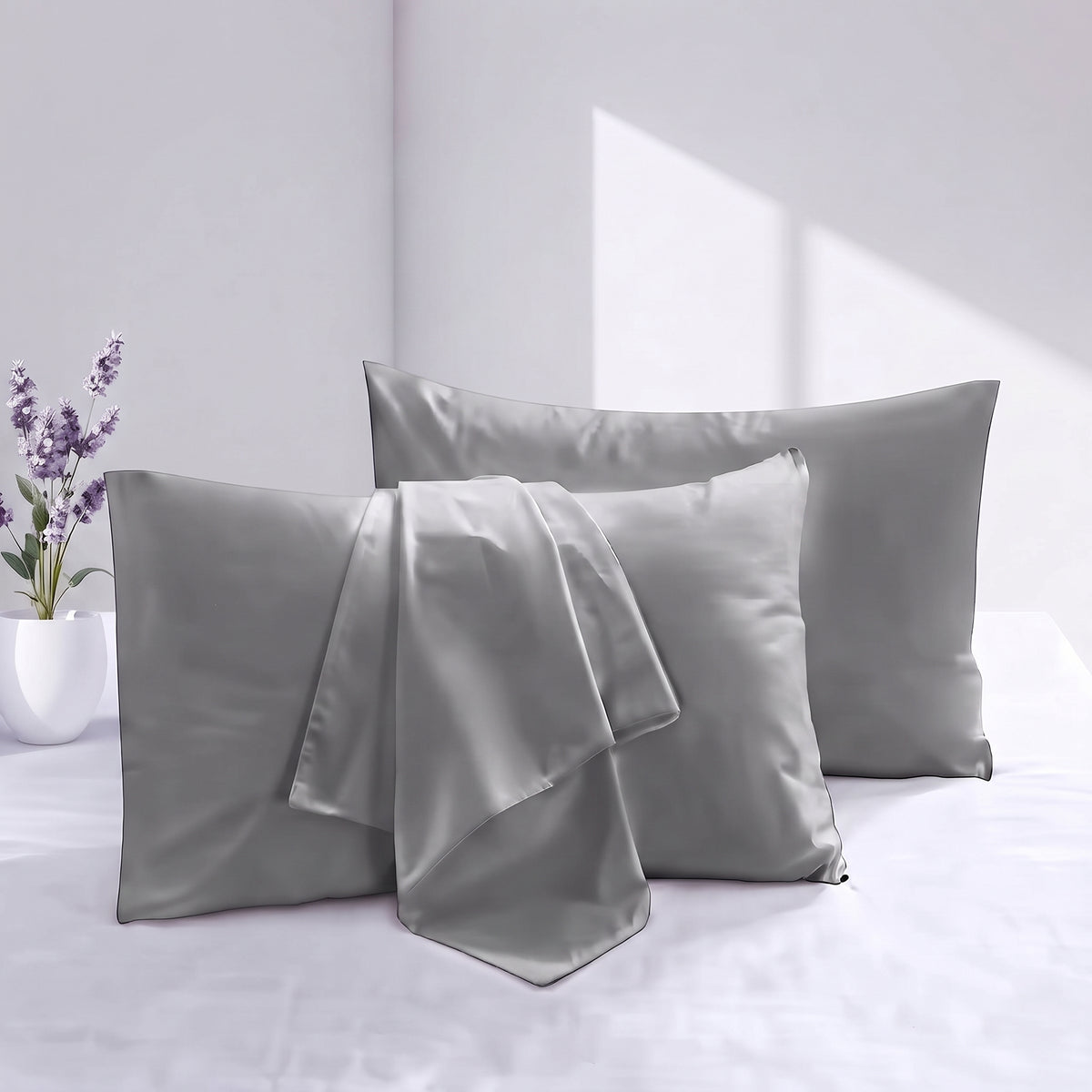 Plain Dyed Pillow Cover - Grey
