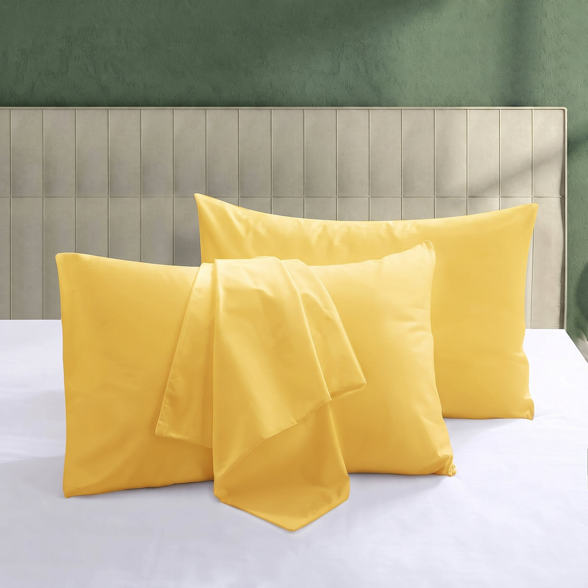 Plain Dyed Pillow Cover - Yellow