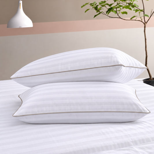 Signature Piped Satin Stripe Pillow Cover – Pack of 2
