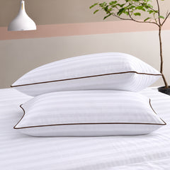 Signature Piped Satin Stripe Pillow Cover – Pack of 2
