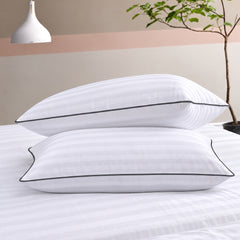 Signature Piped Satin Stripe Pillow Cover – Pack of 2