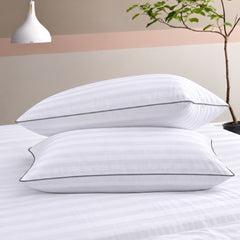 Signature Piped Satin Stripe Pillow Cover – Pack of 2