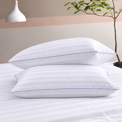 Signature Piped Satin Stripe Pillow Cover – Pack of 2
