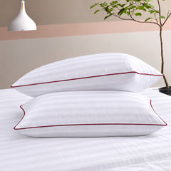 Signature Piped Satin Stripe Pillow Cover – Pack of 2
