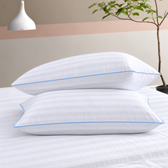 Signature Piped Satin Stripe Pillow Cover – Pack of 2