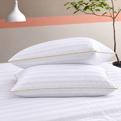 Signature Piped Satin Stripe Pillow Cover – Pack of 2