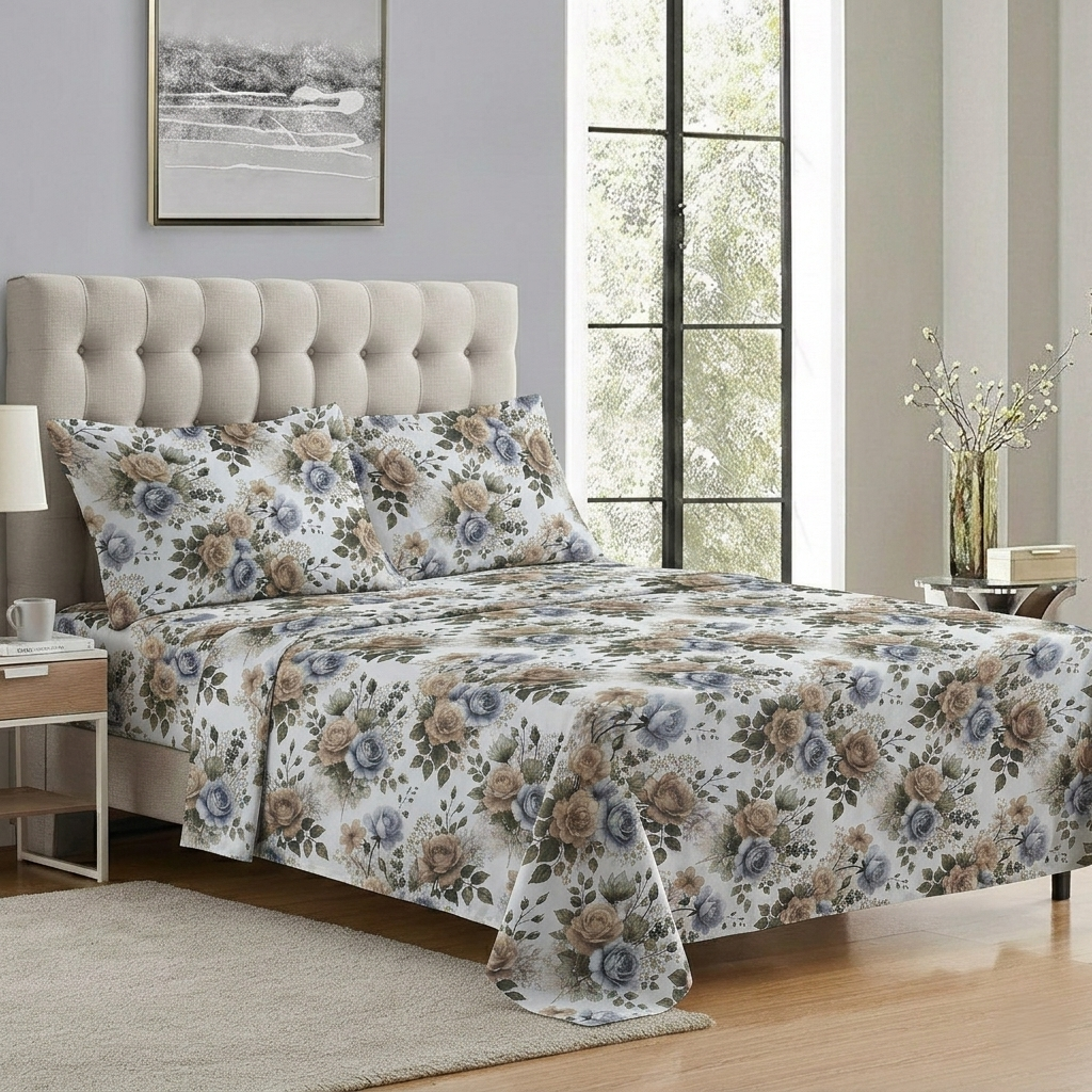 Sungardne Printed Double Bed sheet