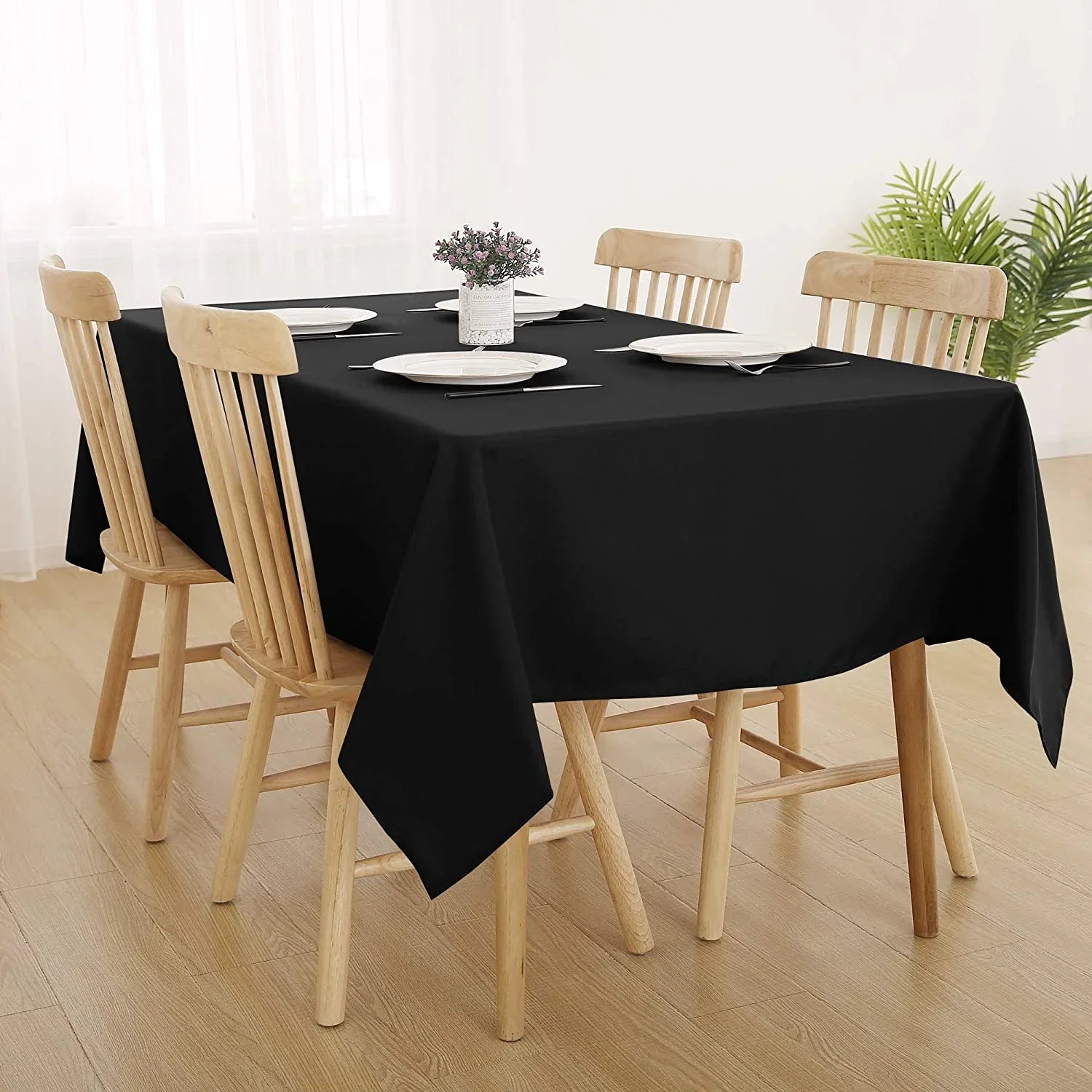 Solid Decorative Cotton Tablecloth -