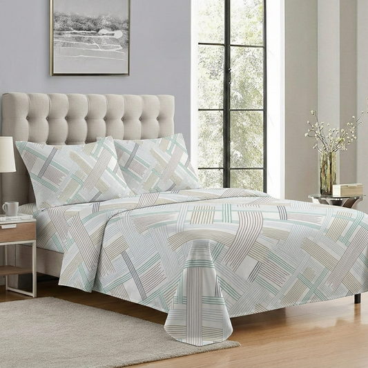 Triangle Printed Double Bed sheet