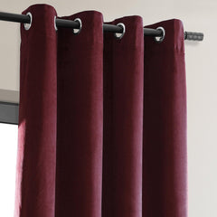 Burgundy Premium Quality Velvet Curtain -1 Panel - 99 Bedding Store