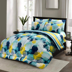 Blue Dots Reversible Printed Comforter - 99 Bedding Store