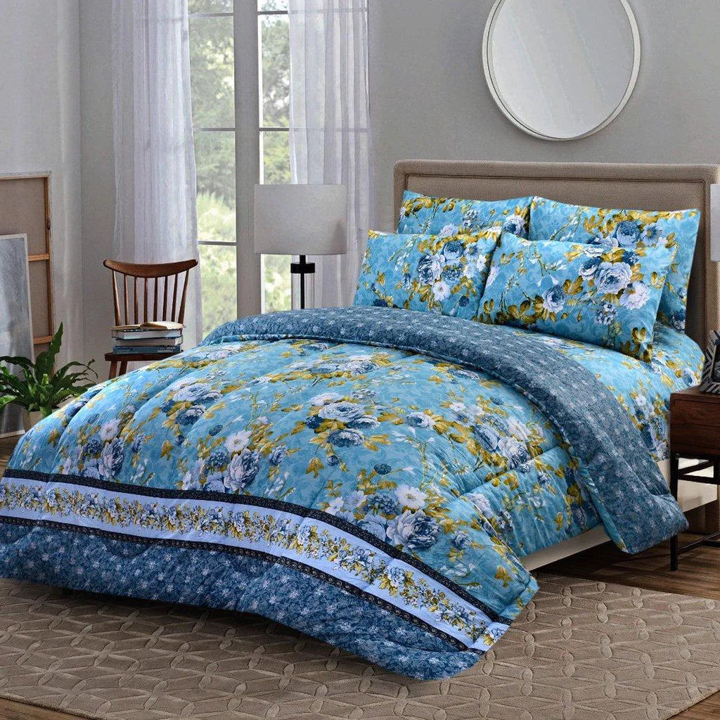 6 PCS Printed Comforter Set - 99 Bedding Store