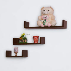 Wooden Shelf floating shelves u Style 3 Tier - 99 Bedding Store