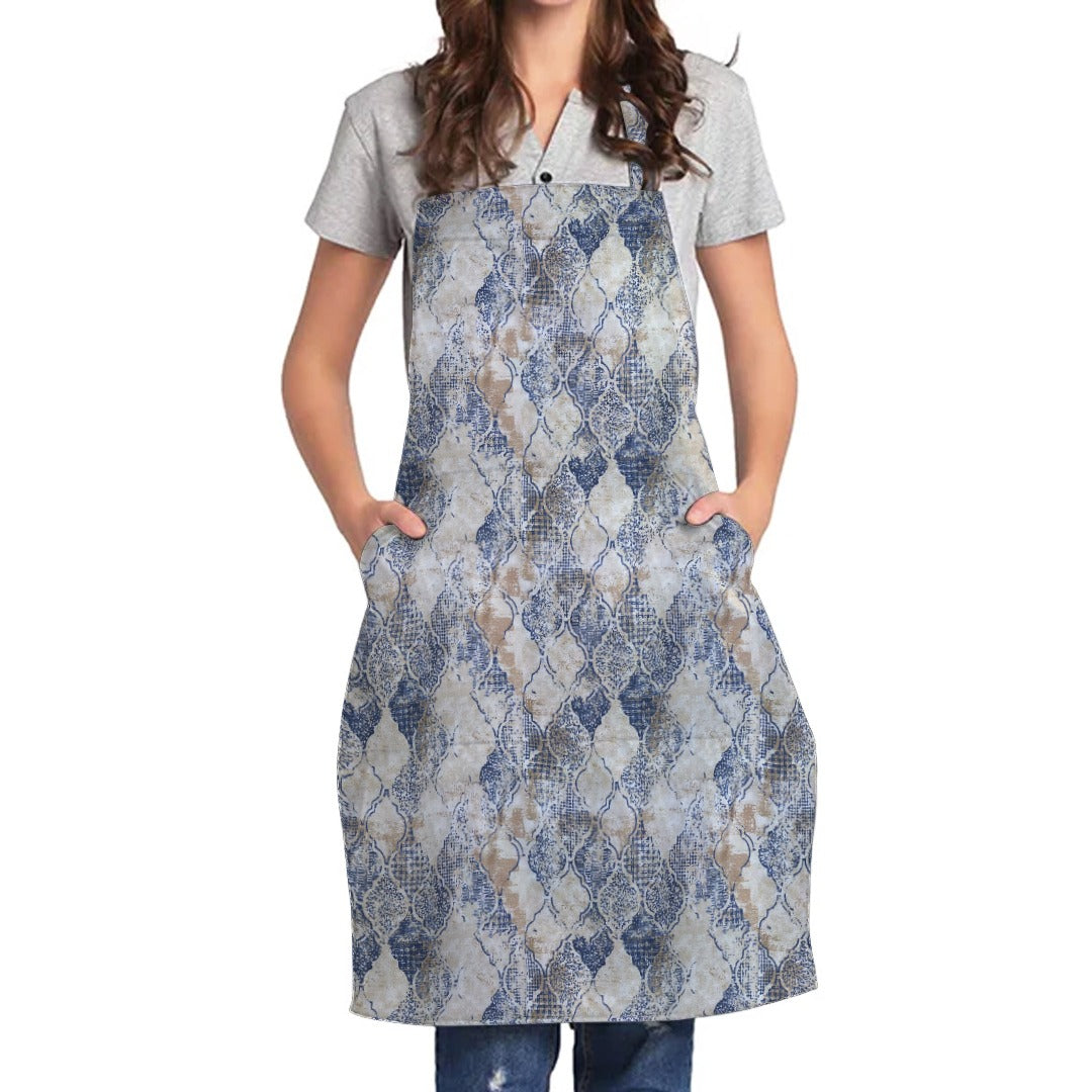 100% Cotton Waterproof Apron For Kitchen - Sequence Ankara - 99 Bedding Store