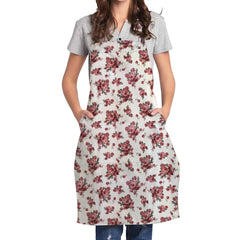 100% Cotton Waterproof Apron For Kitchen - Rose Garden - 99 Bedding Store