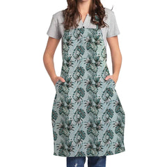 100% Cotton Waterproof Apron For Kitchen - Palm leaves - 99 Bedding Store