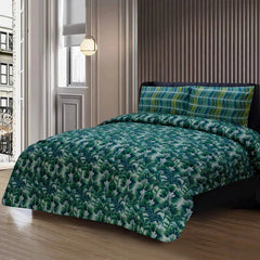 Cotton Printed Double Bed sheet Gerrn Garden - 99 Bedding Store