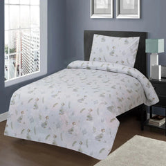 Small Leaf's Printed Cotton Single Bed Sheet - 99 Bedding Store