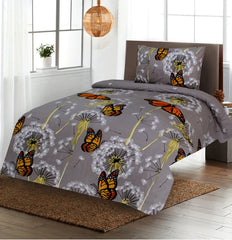 Cute Butterflies Printed Cotton Kids Single Bed Sheet - 99 Bedding Store