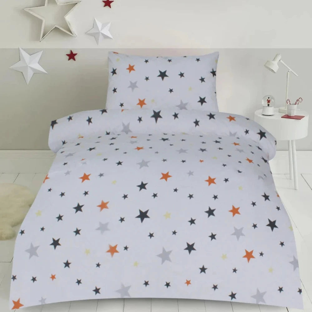 Girl Star Printed Cotton Kids Single Bed Sheet - 99 Bedding Store