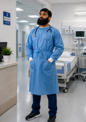 Disposable Isolation ,Surgical Gown Blue
