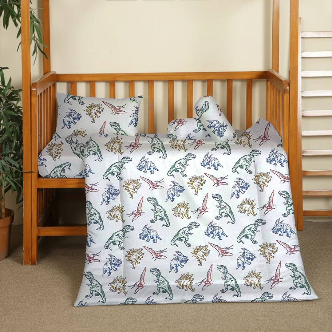 6 Pcs Printed Baby cot set- The Dino
