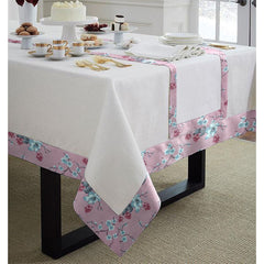 Cotton Dinning Set with Print Bordered- New Rose Garden