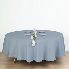 Decorative Cotton Round Tablecloth -Dusty Blue