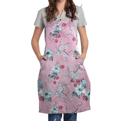 Printed Cotton Apron  -New Rose Garden