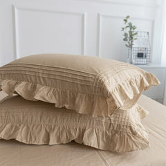 Tc 200 Pack of 2 Princess Pillow Cases With pleated and Ruffles