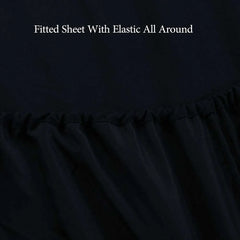 Black Egyptian Cotton Fitted Sheet Set
