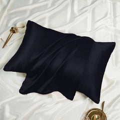 Mulberry Silk Pillowcase Pair Black - 99 Bedding Store