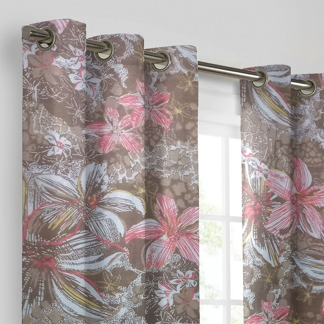 2PC PRINTED CURTAINS WITH LINING - AMEALIA