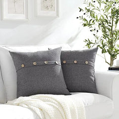 Pack of 2 Grey With Batons Jute Cushions - 99 Bedding Store