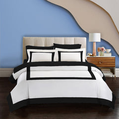 White And Black Luxury Multi Box Egyptian Cotton Duvet Set - 99 Bedding Store