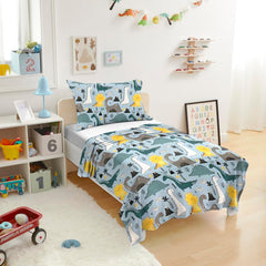Printed Kids Bed sheet Set - The Dinosure